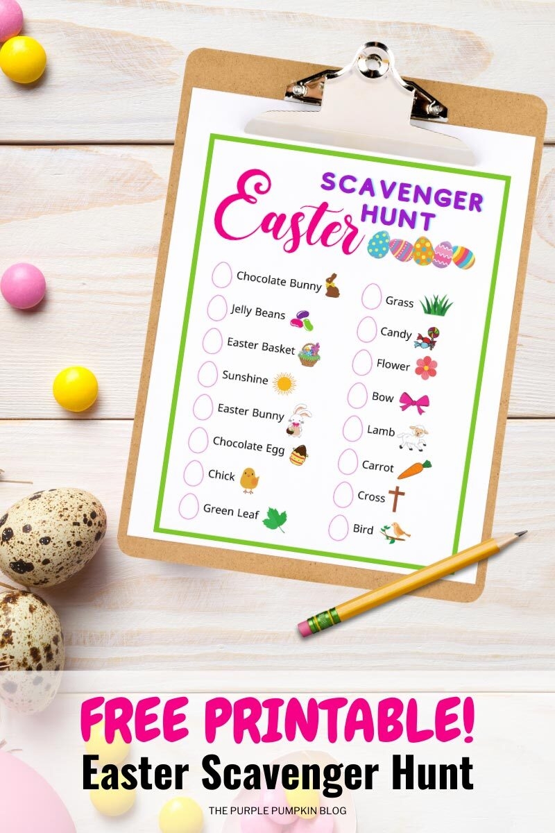 Free Printable Easter Scavenger Hunt Sheet