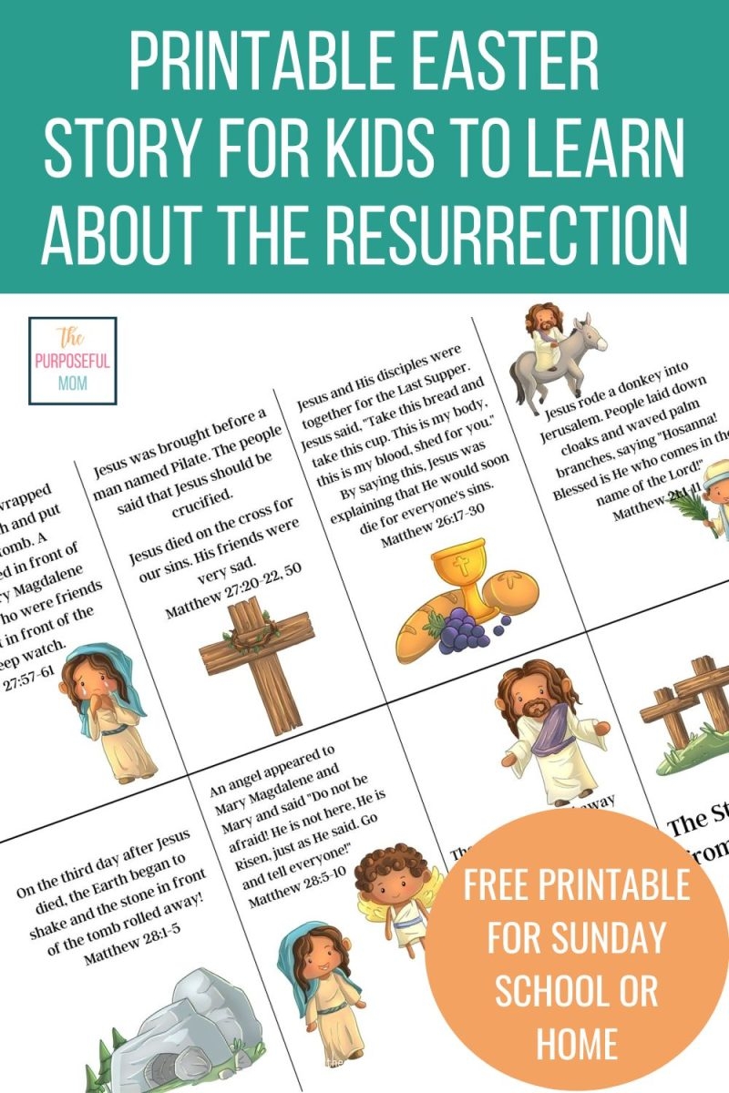 Free Printable Easter Story For Sunday School Kids The Purposeful Mom