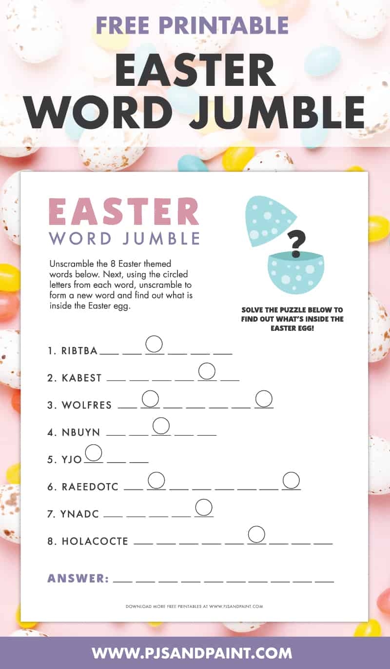 Free Printable Word Jumbles