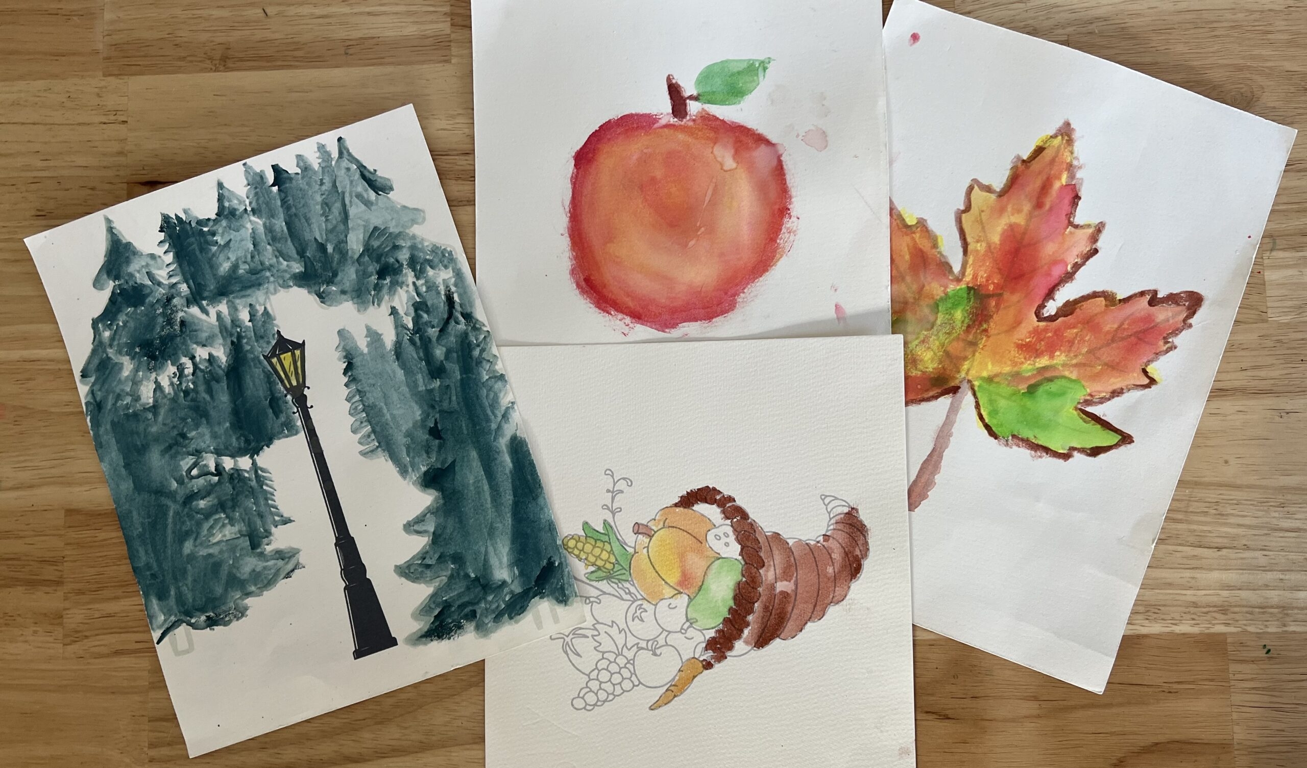 Free Printable Fall U0026 Winter Watercolor Outlines Weavers Orchard