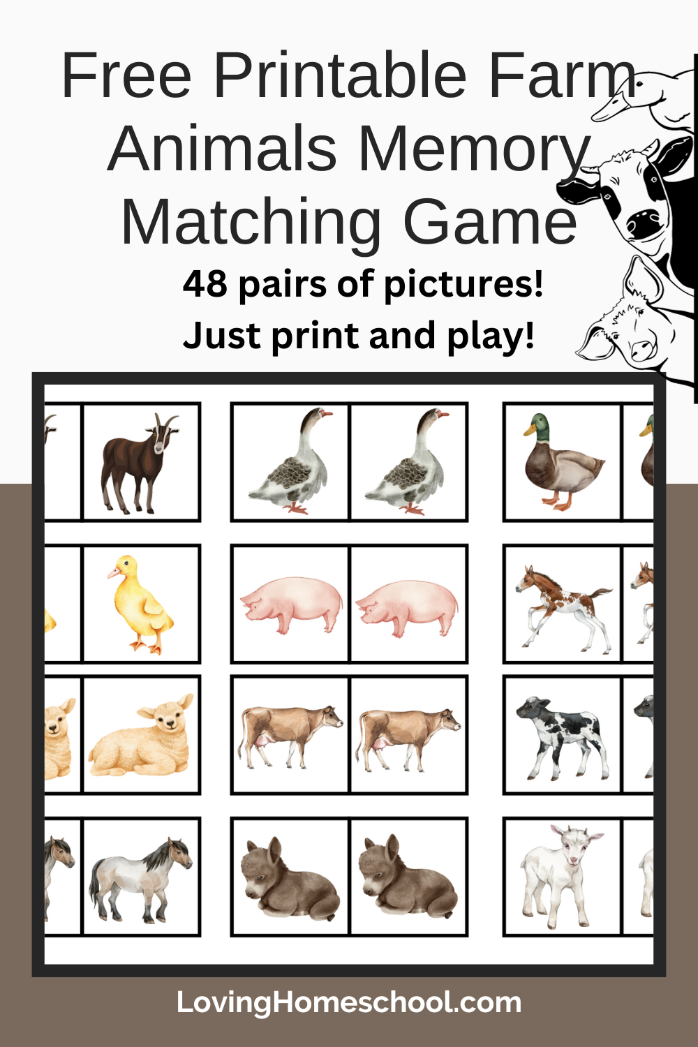Free Printable Farm Animals