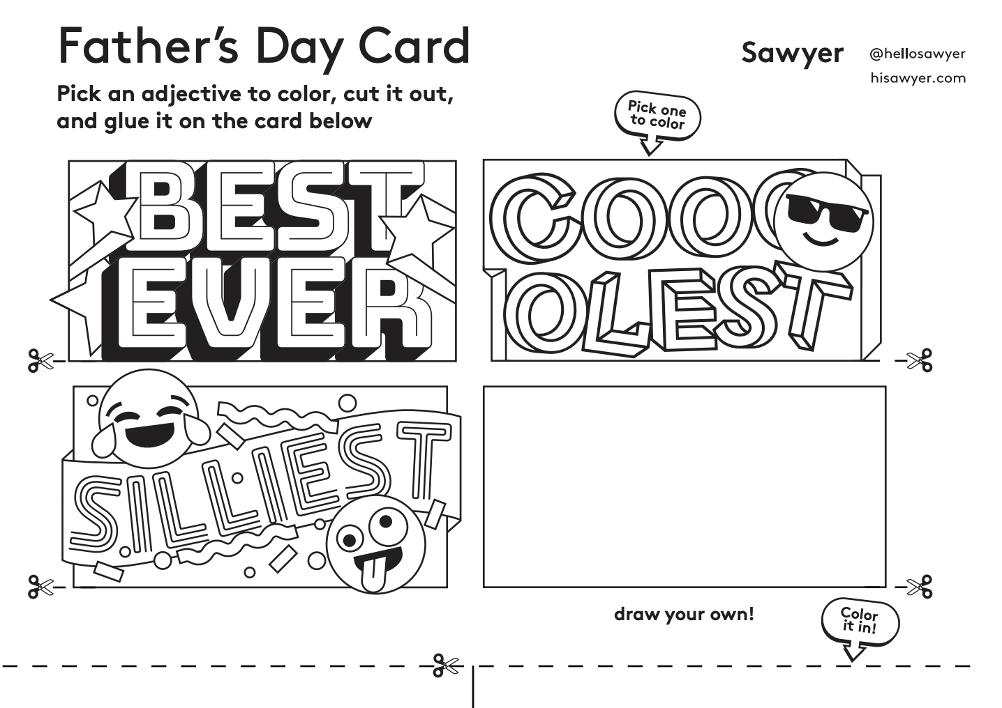 Printable Father's Day Card Free