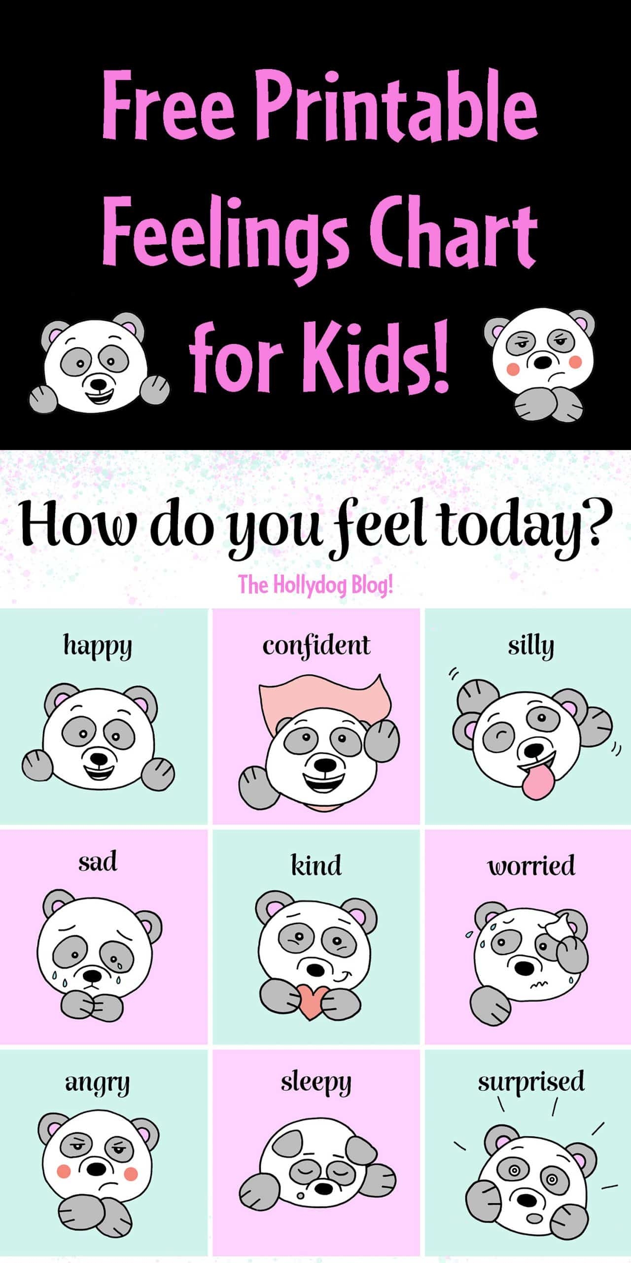 Free Printable Feelings Chart For Kids The Hollydog Blog