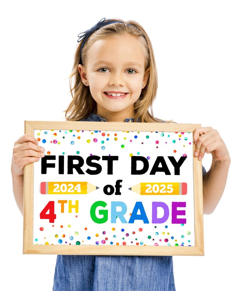 Free Printable First Day Of School Signs 2024 25 Happiness Is Homemade