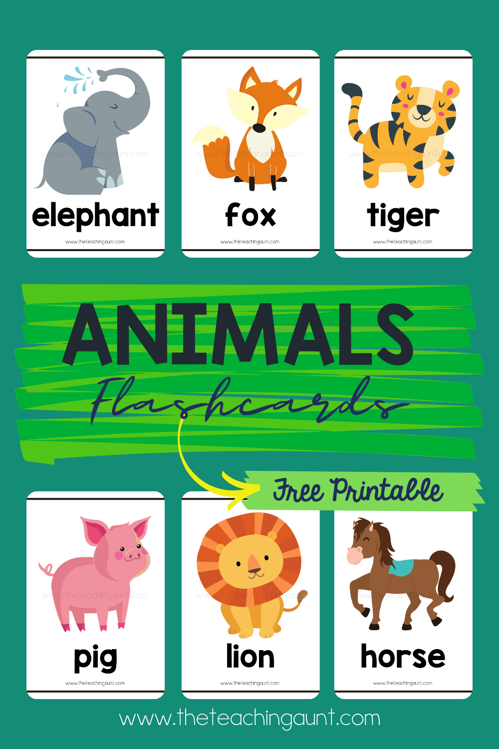 Free Printable Printable Animal Flash Cards