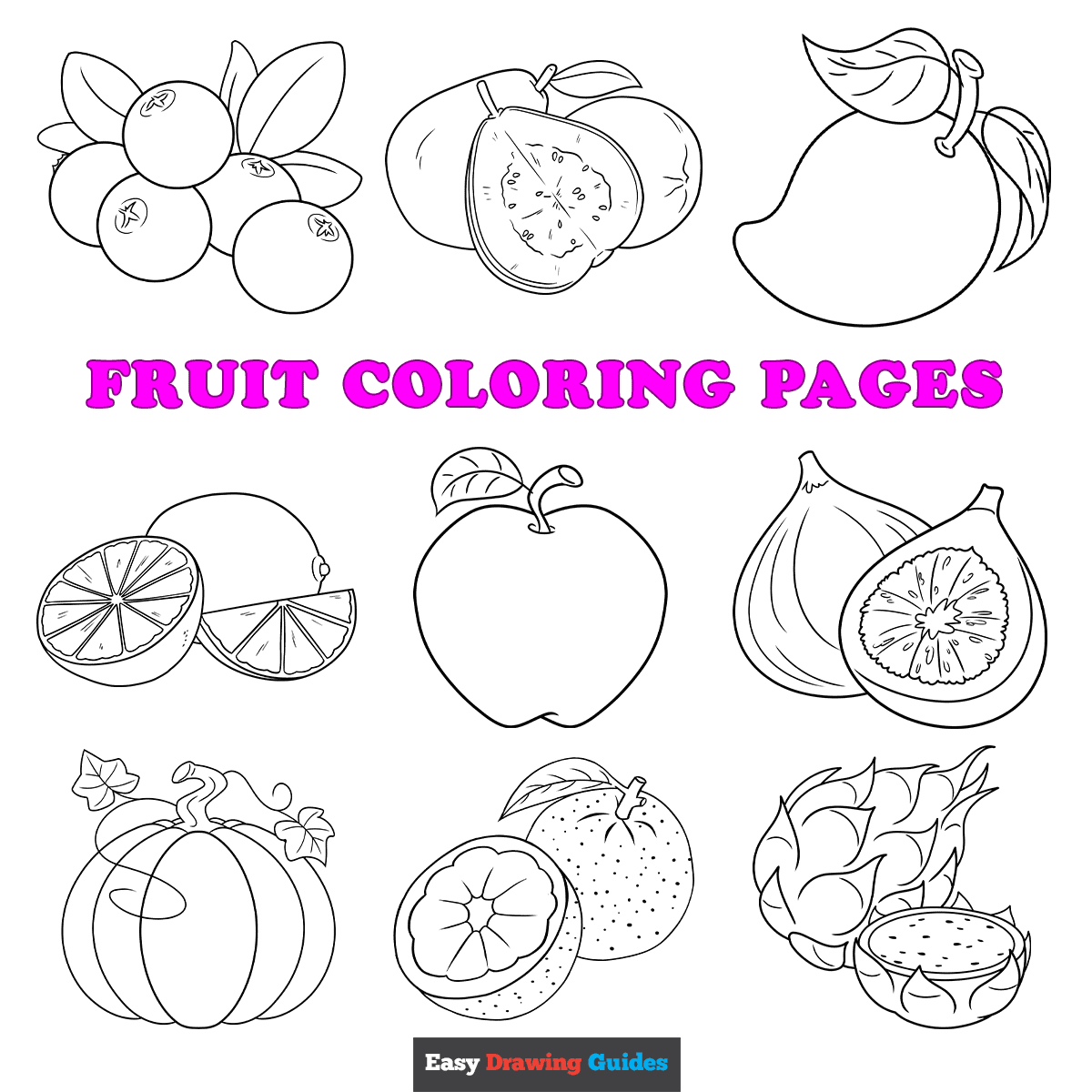 Free Printable Fruit Coloring Pages