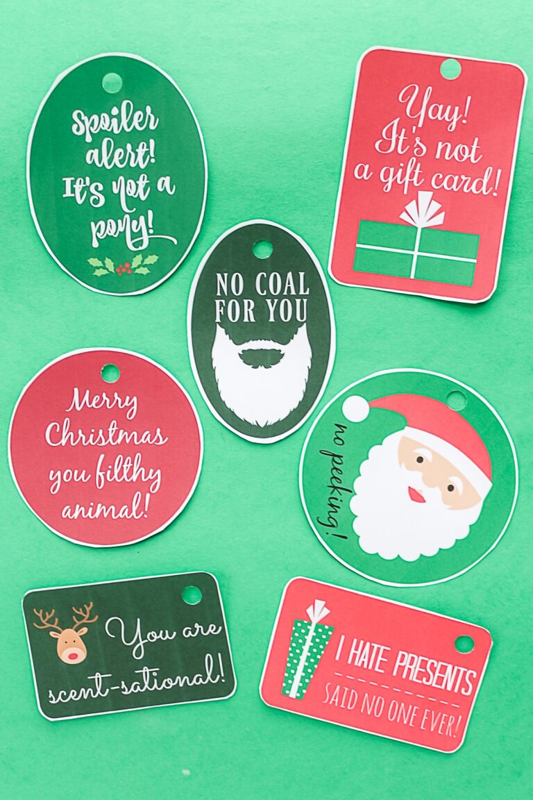 Free Printable Funny Christmas Gift Tags Angie Holden The Country Chic Cottage