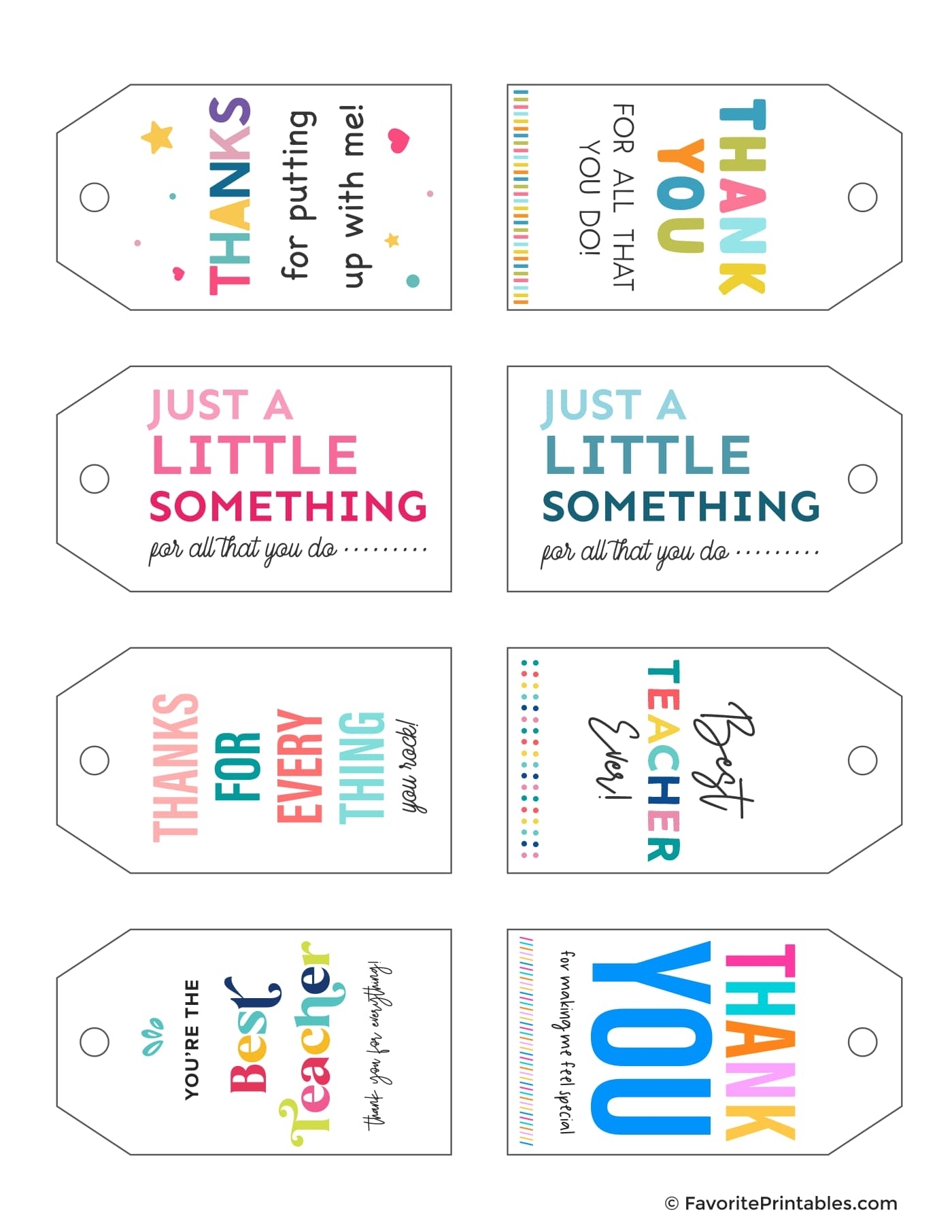 Free Printable Gift Tags For Teachers Favorite Printables Worksheets Library