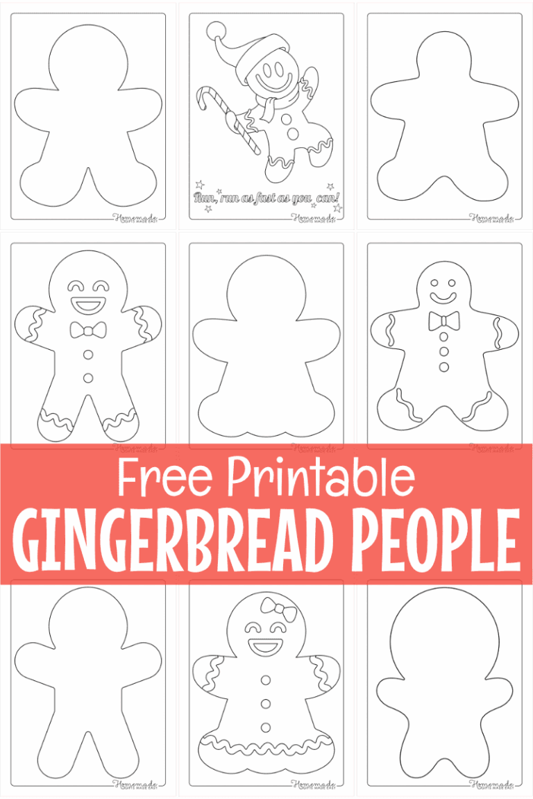 Free Printable Gingerbread Man Templates U0026 Coloring Pages