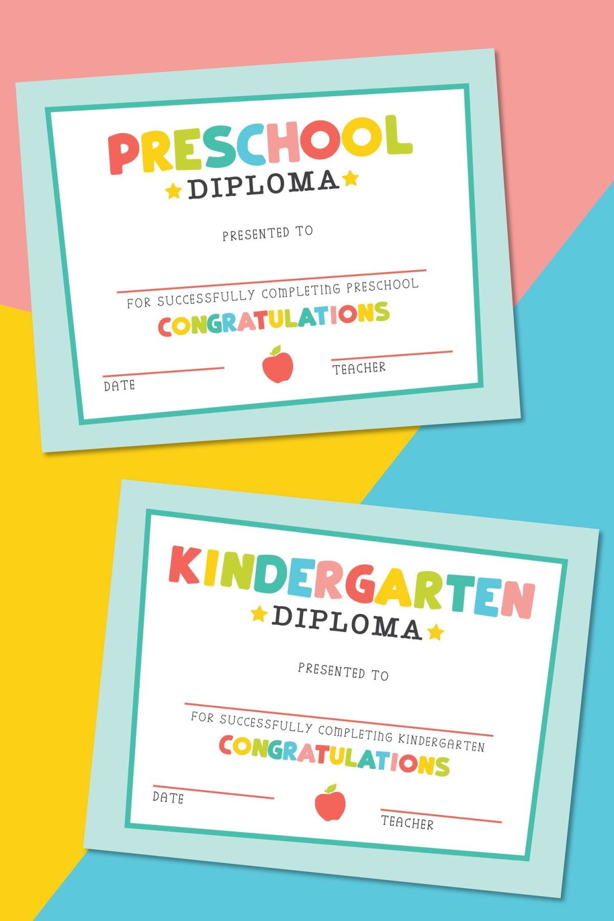 Free Printable Kindergarten Diploma