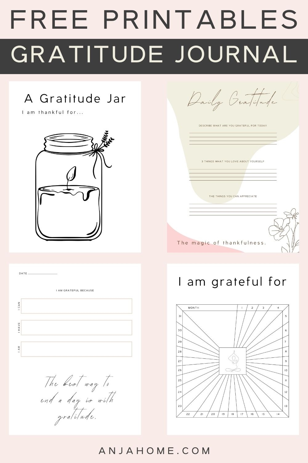 Gratitude Journal Template Free Printable