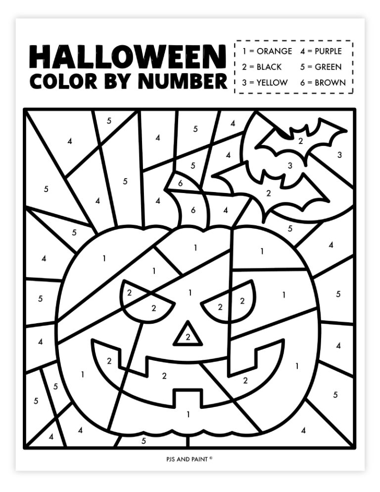 Free Printable Halloween Color By Number Worksheet Worksheets Library