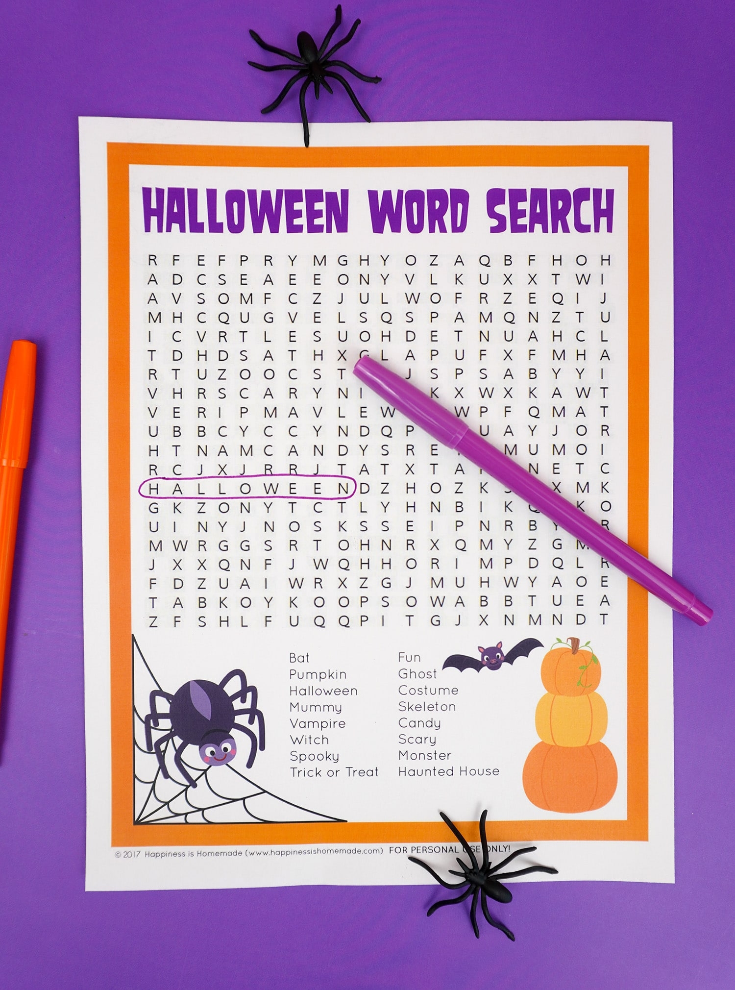 Free Printable Halloween Word Search Puzzles
