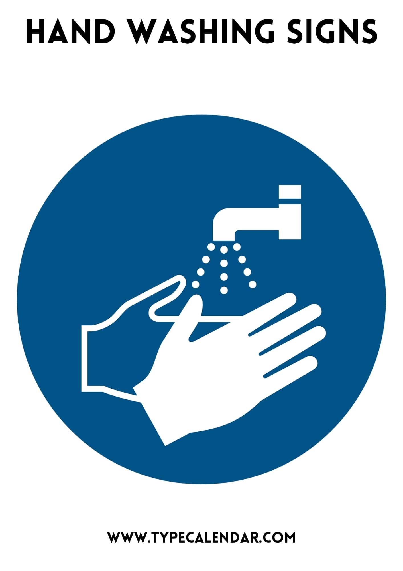 Free Printable Hand Washing Signs Templates PDF Childcare Schools