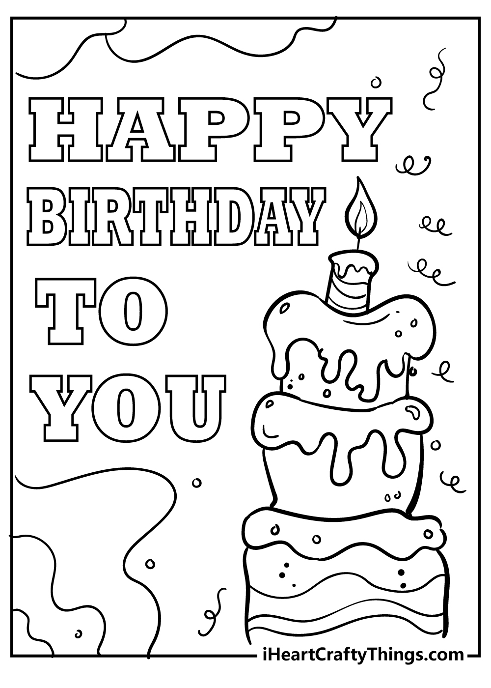 Free Printable Happy Birthday Cards To Color Download Free Printable Happy Birthday Cards To Color Png Images Free Worksheets On Clipart Library