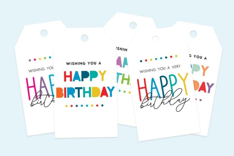 Free Printable Happy Birthday Gift Tags Favorite Printables