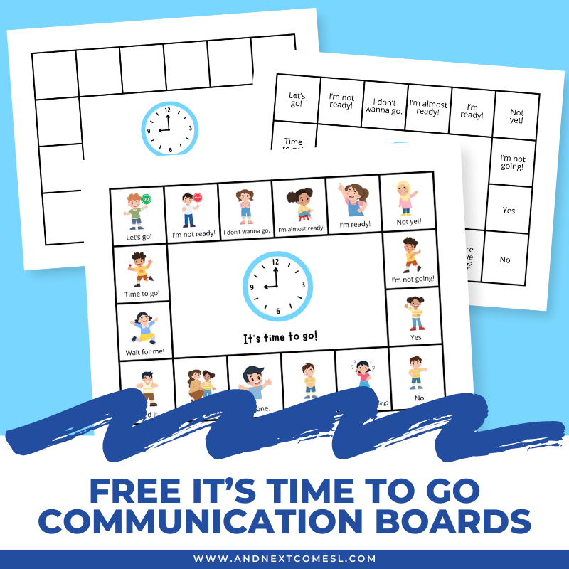 Free Printable It s Time To Go Communication Boards For Gestalt 