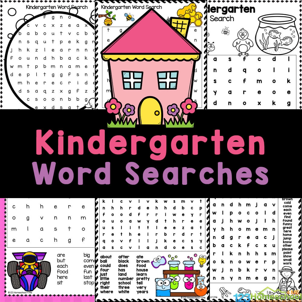 Free Printable Word Search For Kindergarten