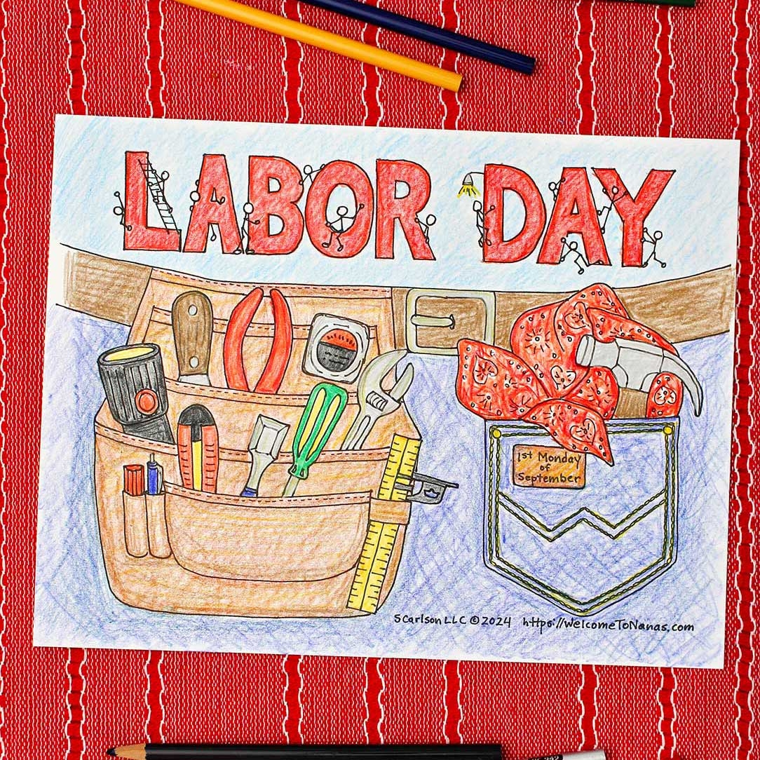 Free Printable Labor Day Coloring Page Welcome To Nana s