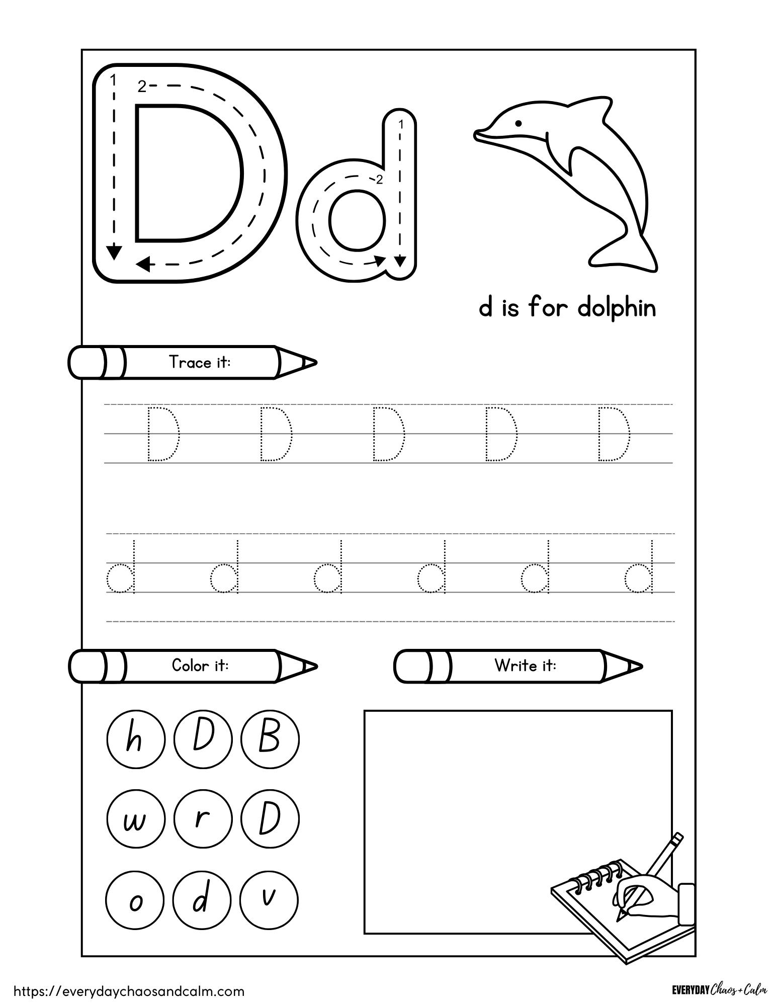 Free Printable Letter D Worksheets Worksheets Library