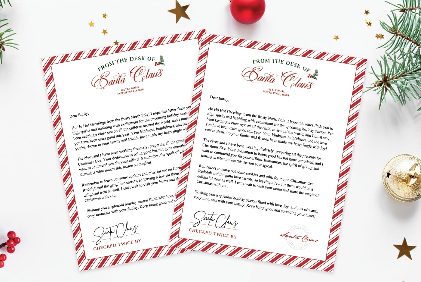 Free Printable Template Letter From Santa