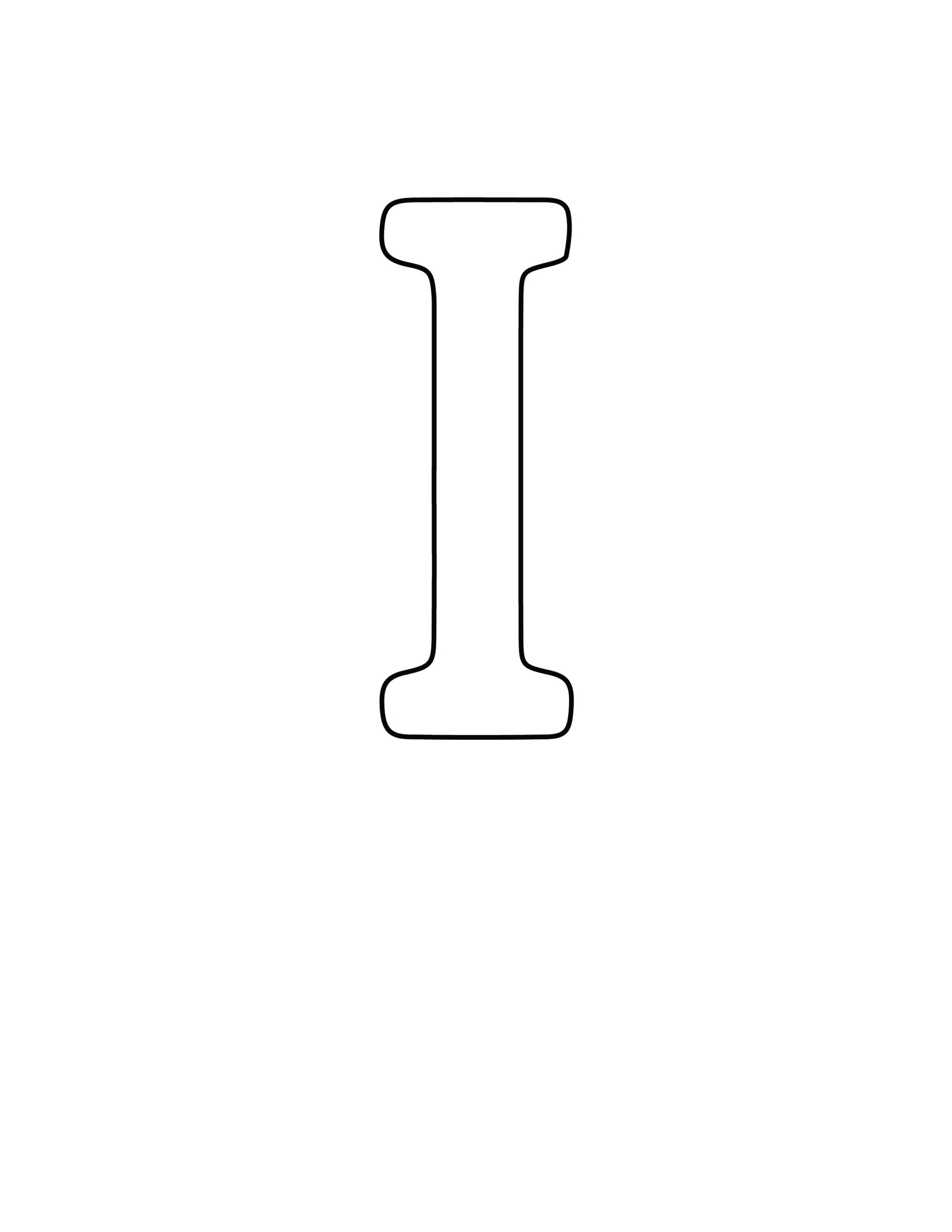 Free Printable Letter Stencils Letter I Stencil