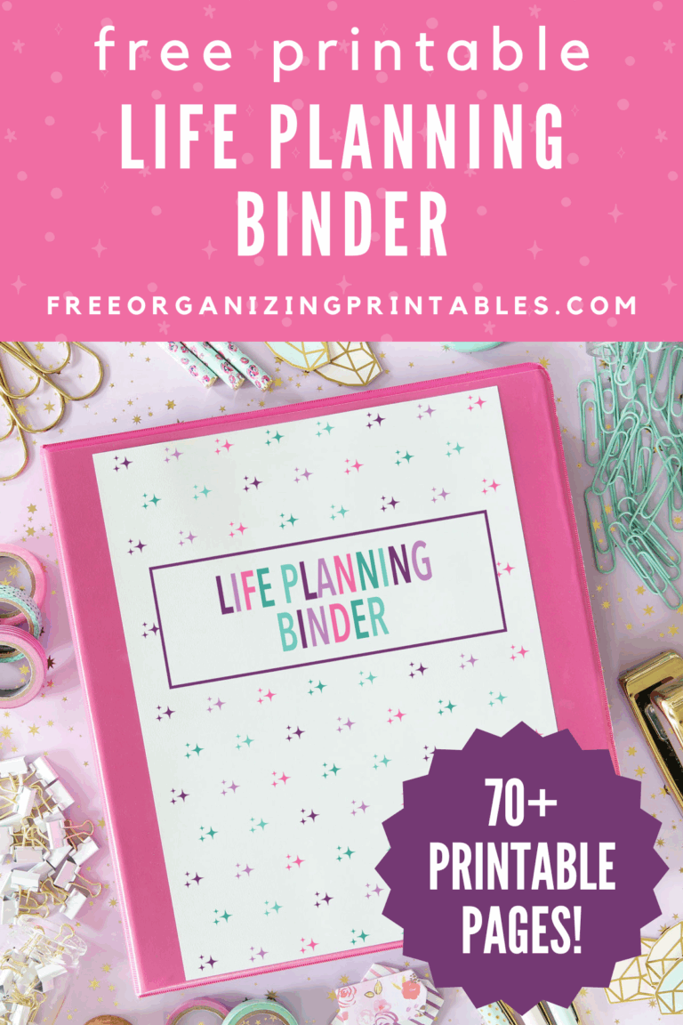 Free Printable Life Planning Binder Free Organizing Printables