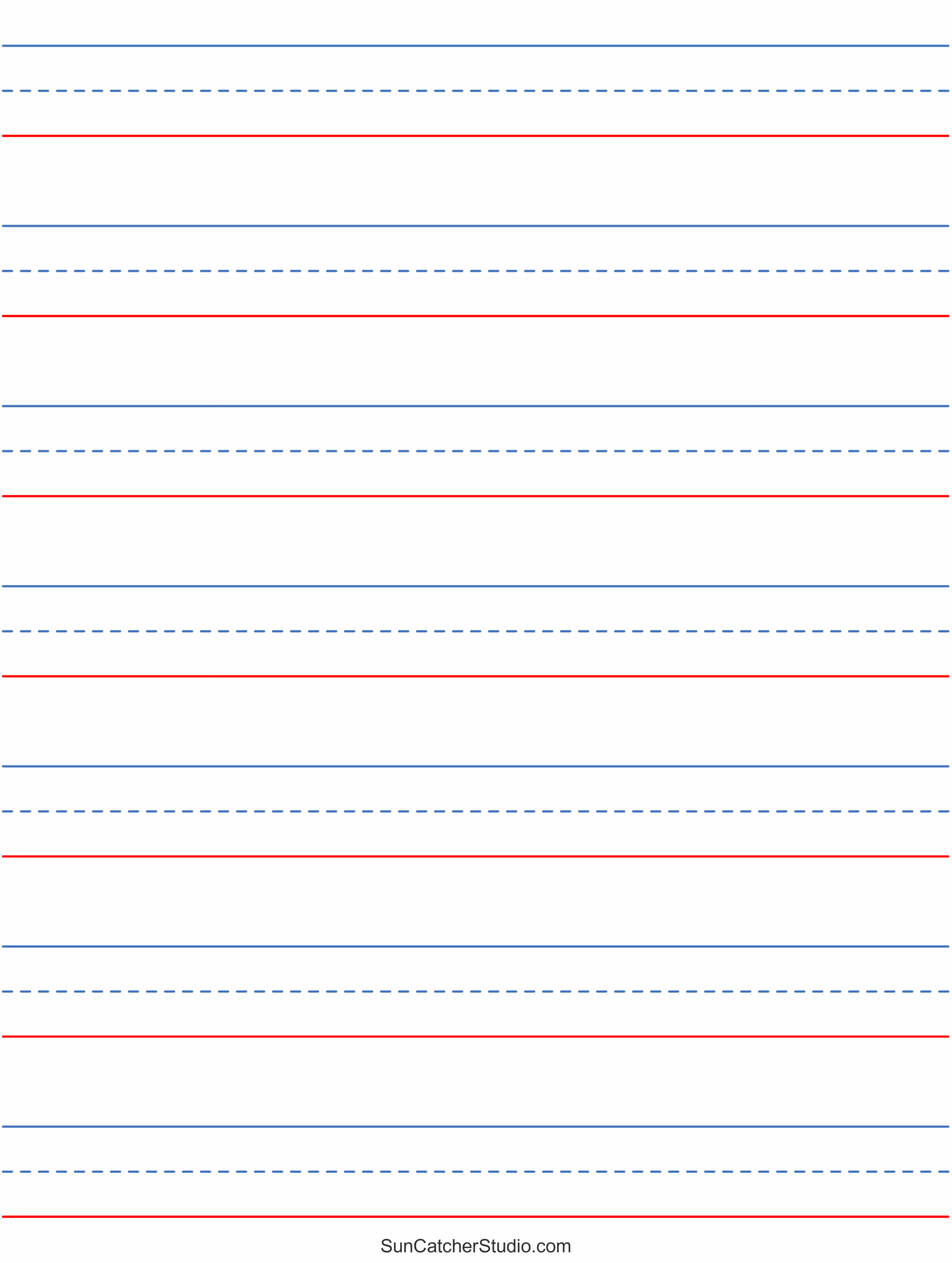 Free Printable Lined Paper Handwriting Notebook Templates 