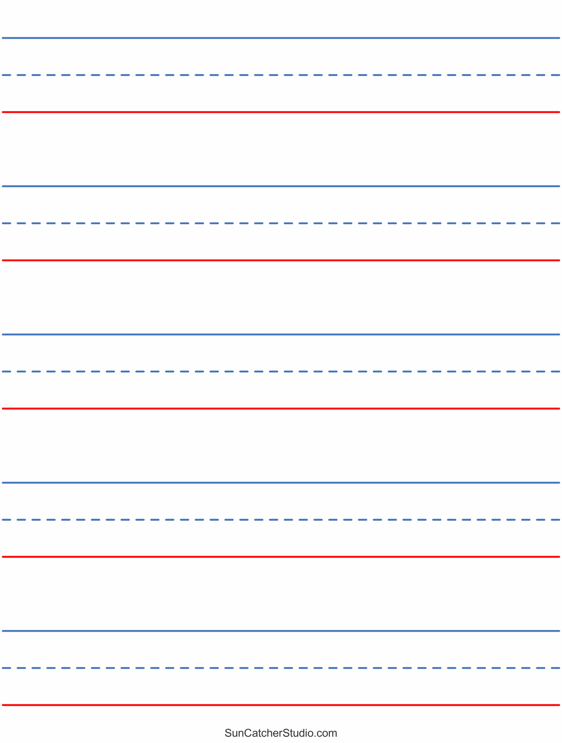 Free Printable Lined Paper Handwriting Notebook Templates DIY Worksheets Library