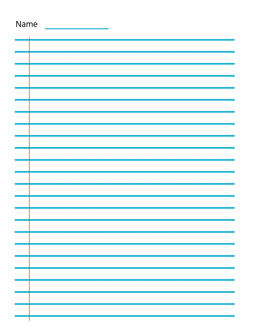 Free Wide Ruled Paper Printable