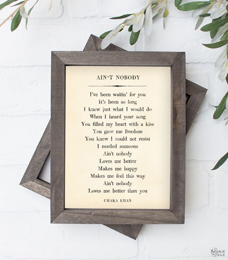 Free Printable Love Song Lyrics Art The Navage Patch