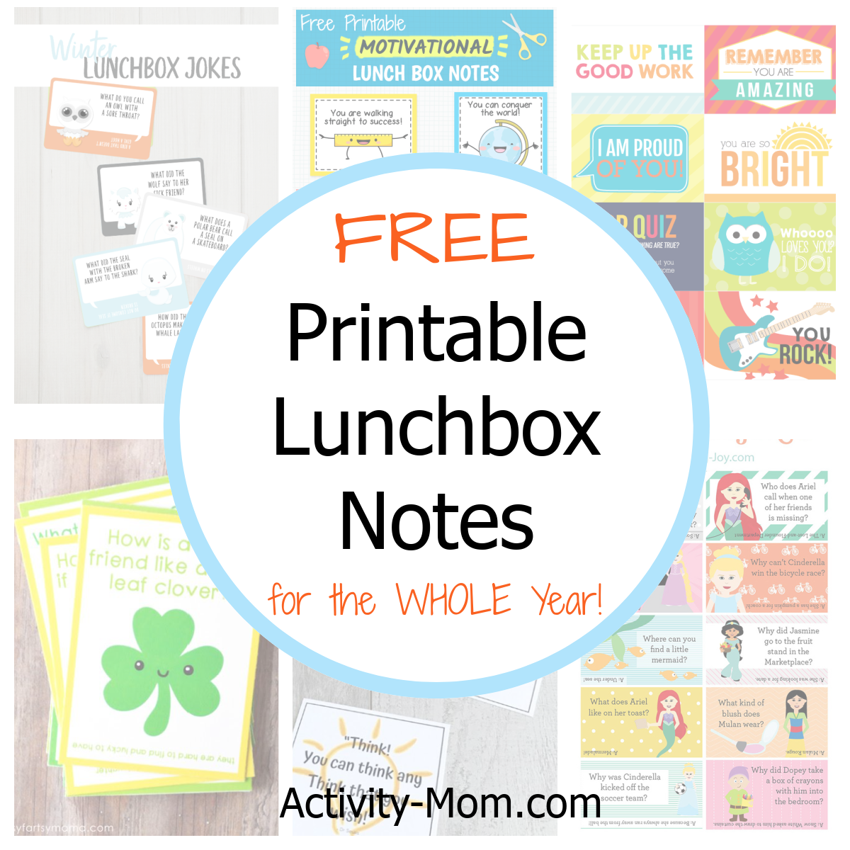 Free Printable Lunchbox Notes