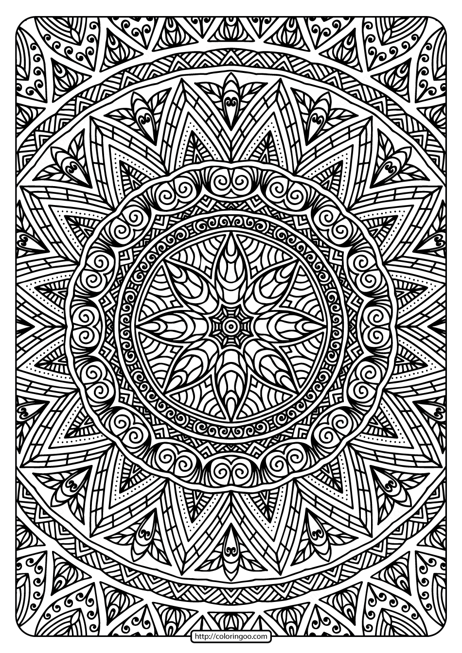 Mandala Coloring Pages Free Printable Adults