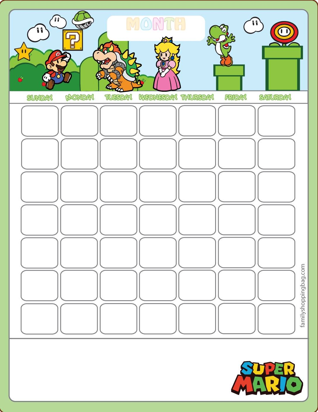 Free Printable Mario Coloring Pages And More Lil Shannie