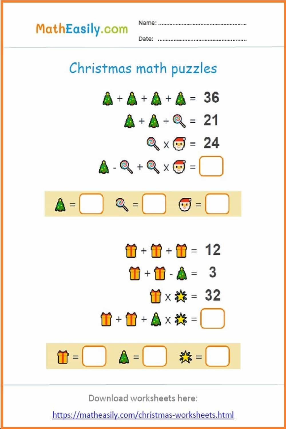 FREE Printable Math Games For Kids PDF Worksheets Library