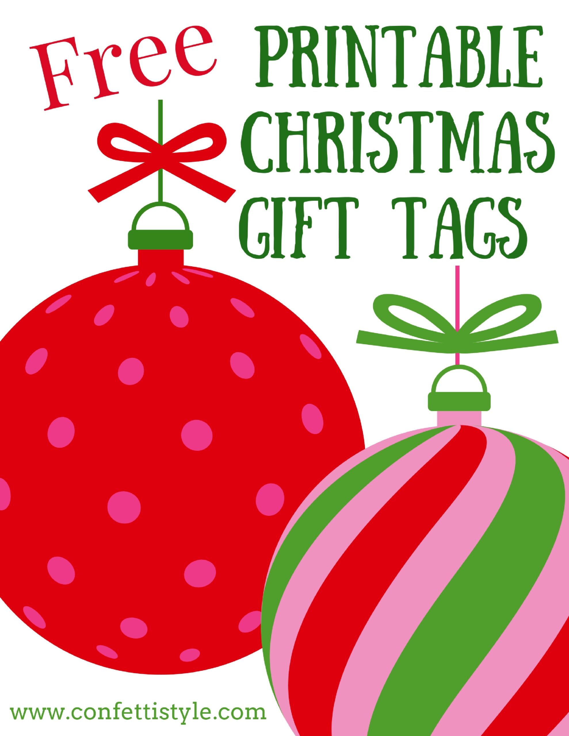 Free Printable Merry U0026 Bright Gift Tags ConfettiStyle