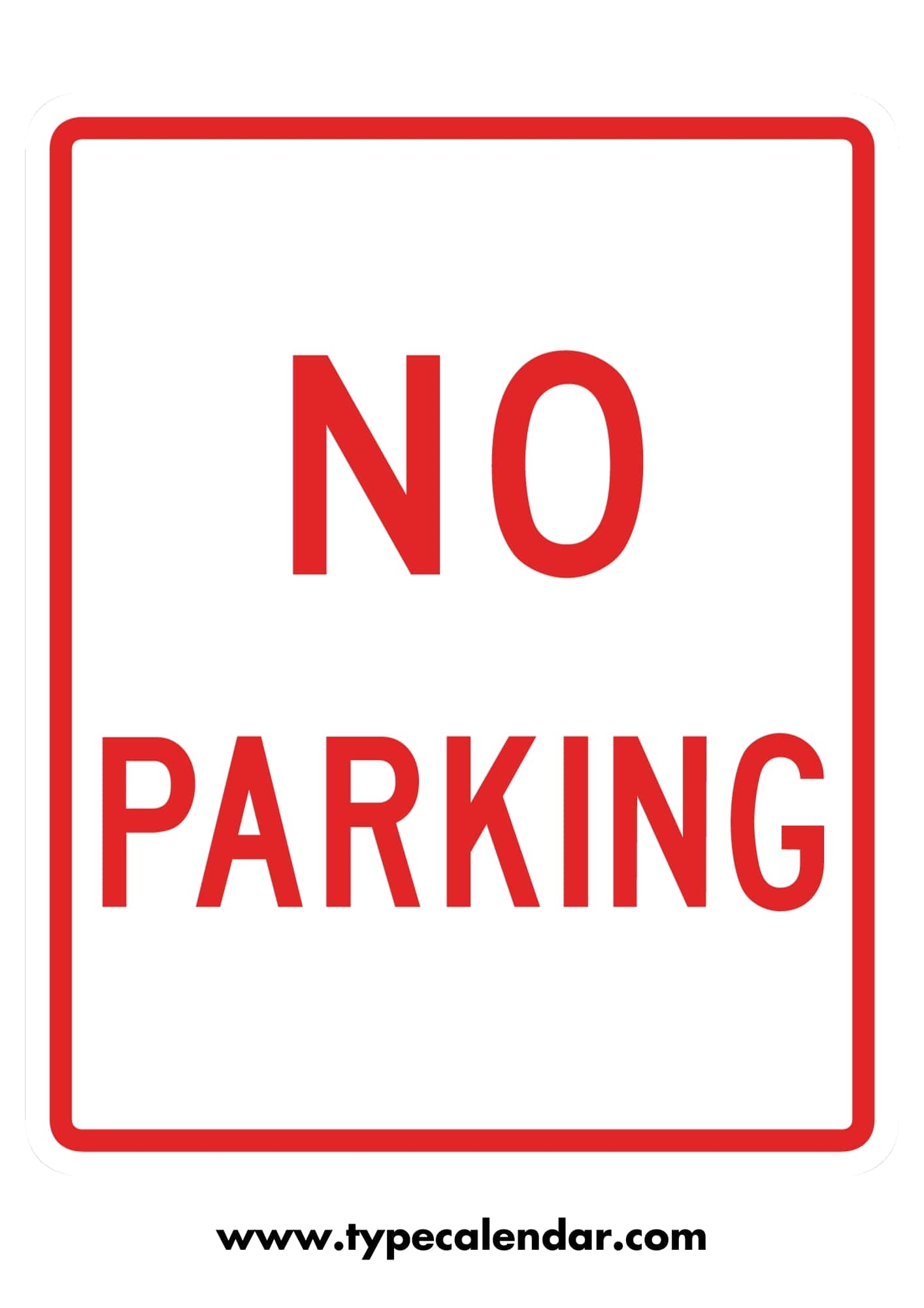 Free Printable No Parking Sign Templates PDF With Arrow