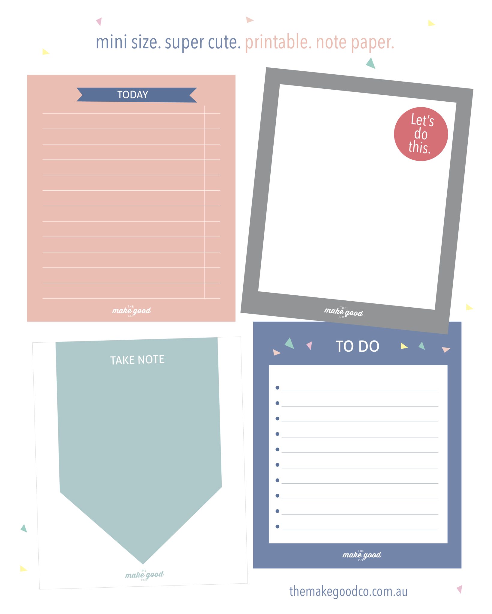 Free Printable Note Paper For Your Planner Instant Download