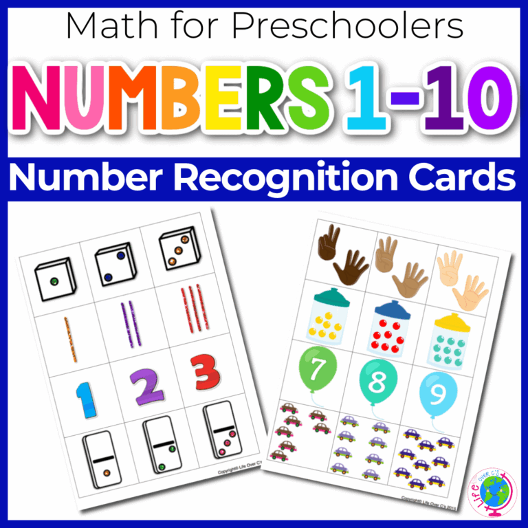 Free Printable Number Recognition Matching Cards For 1 10