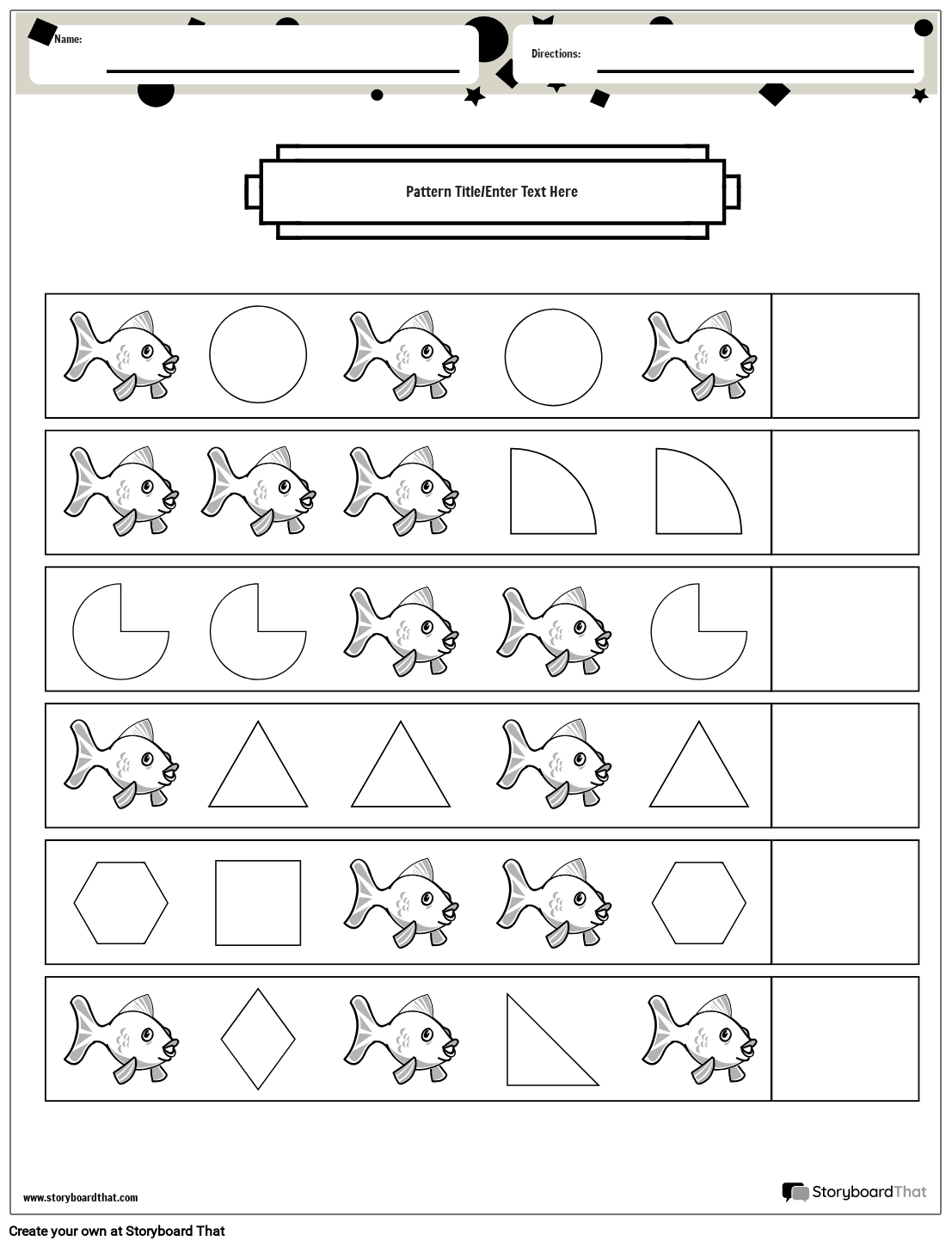 Free Printable Pattern Worksheets And Customize Templates Worksheets Library
