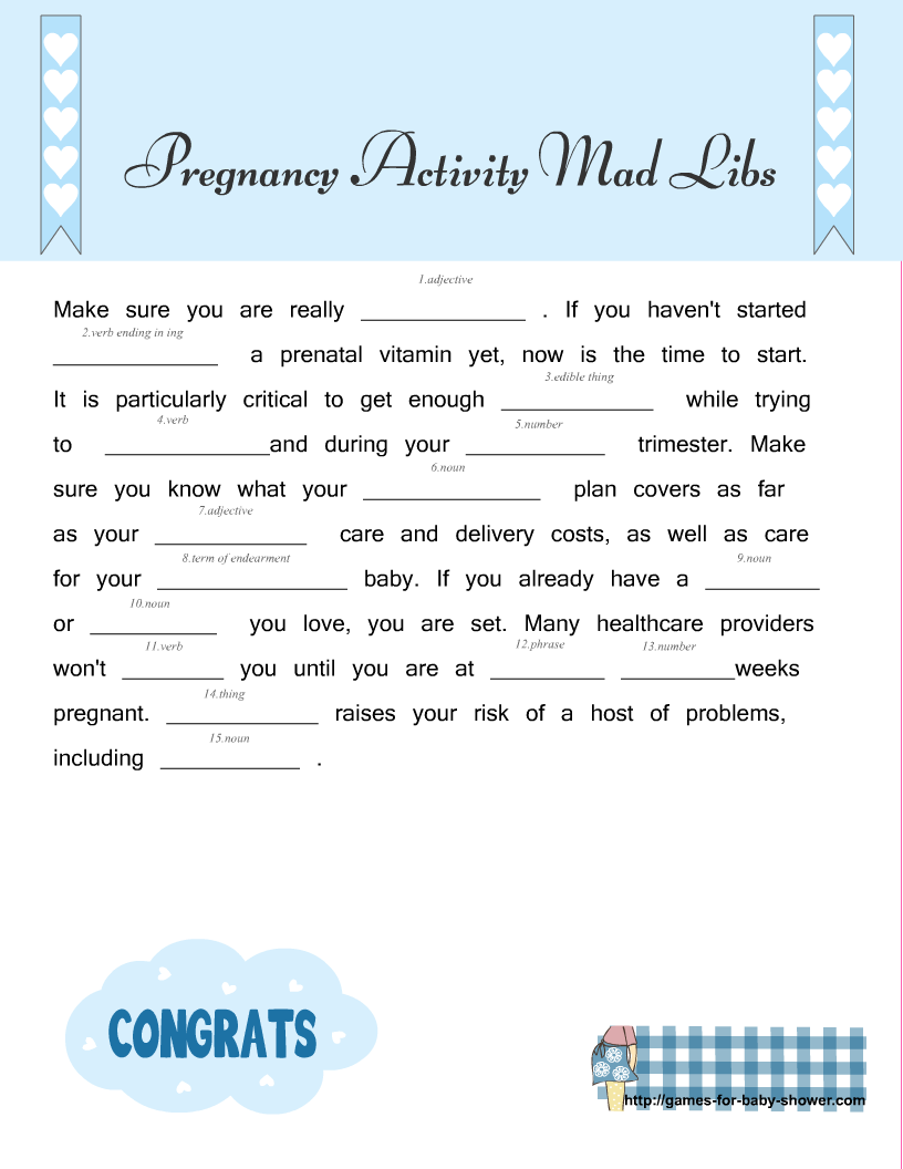 Mad Libs Printable Free