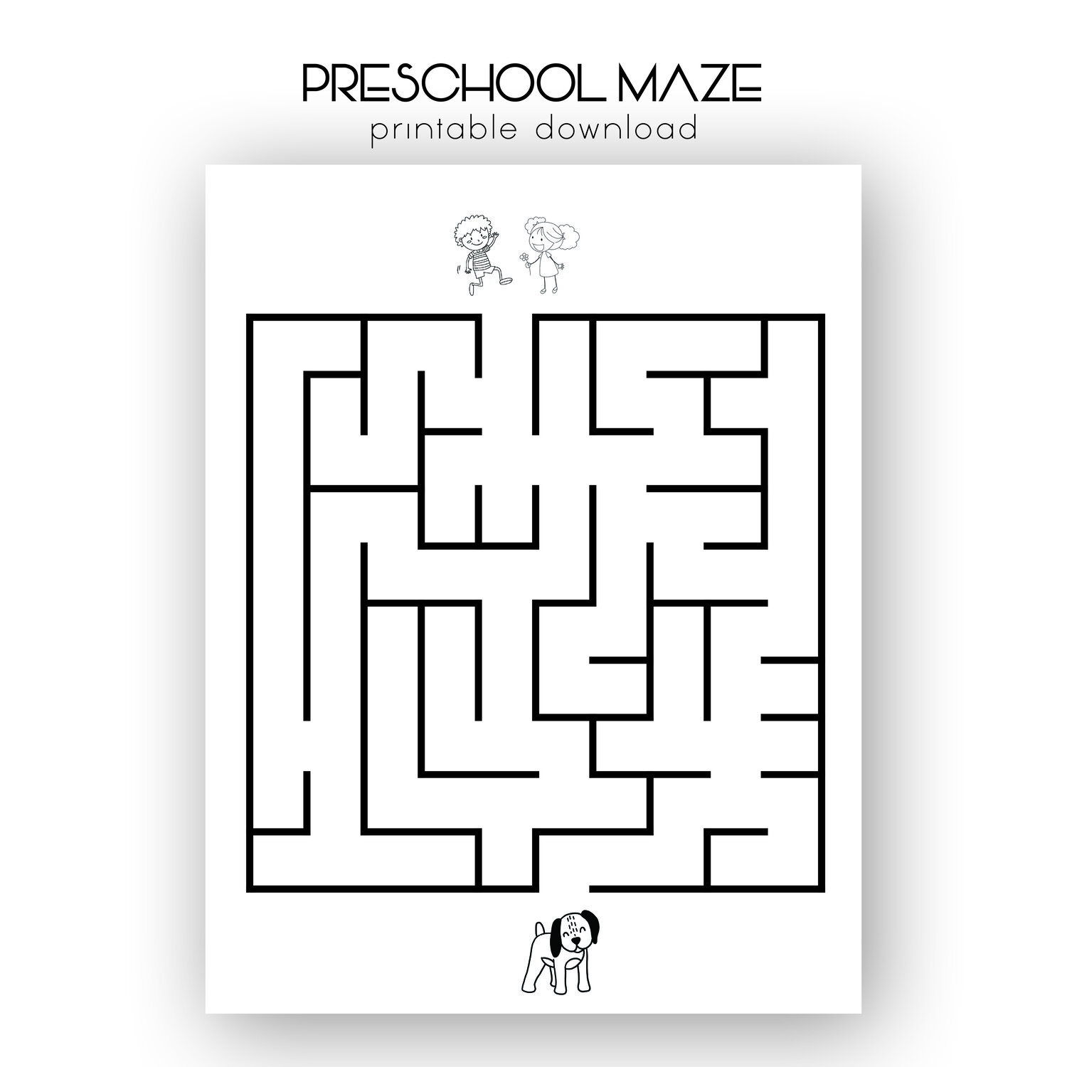 Free Printable Preschool Maze The Simple Design Co Worksheets Library