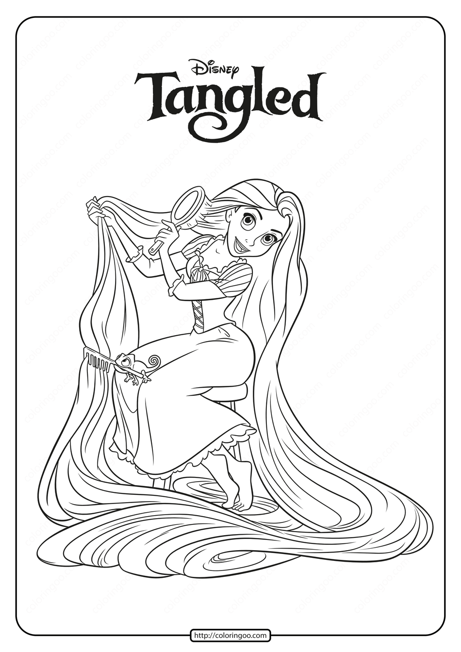 Free Printable Princess Rapunzel Coloring Pages