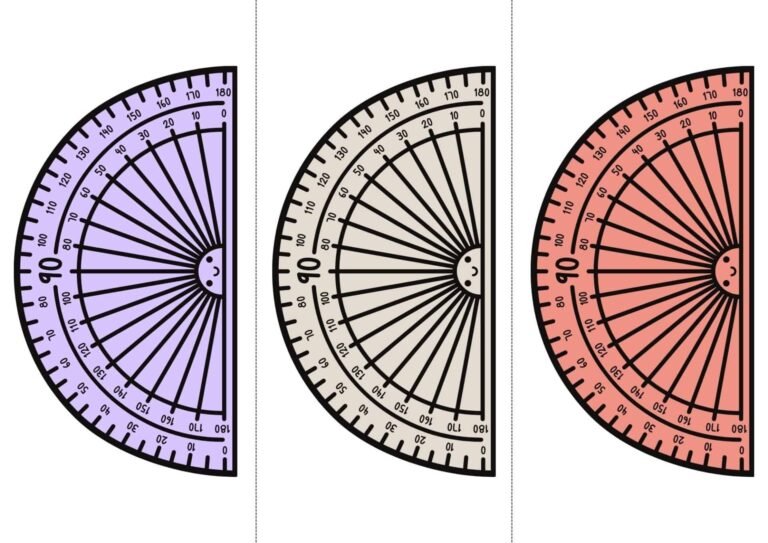 Free Printable Protractor Measuring Angles Worksheets PDF