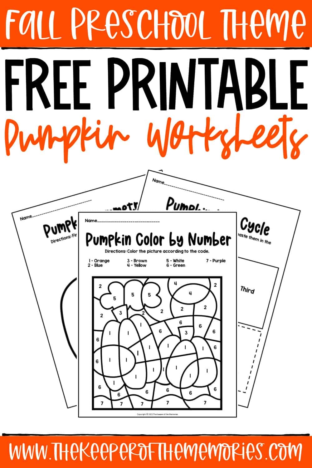 Free Pumpkin Worksheets Printable