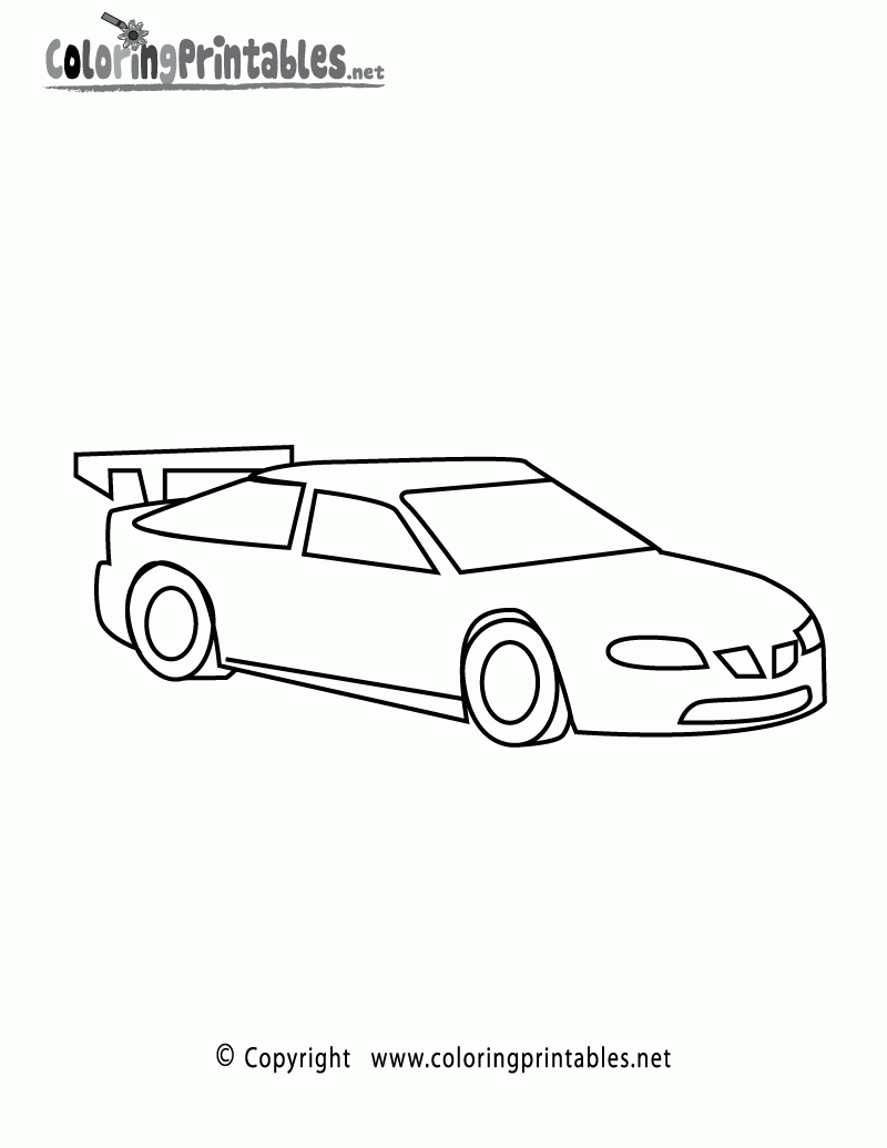 Free Printable Race Car Coloring Pages