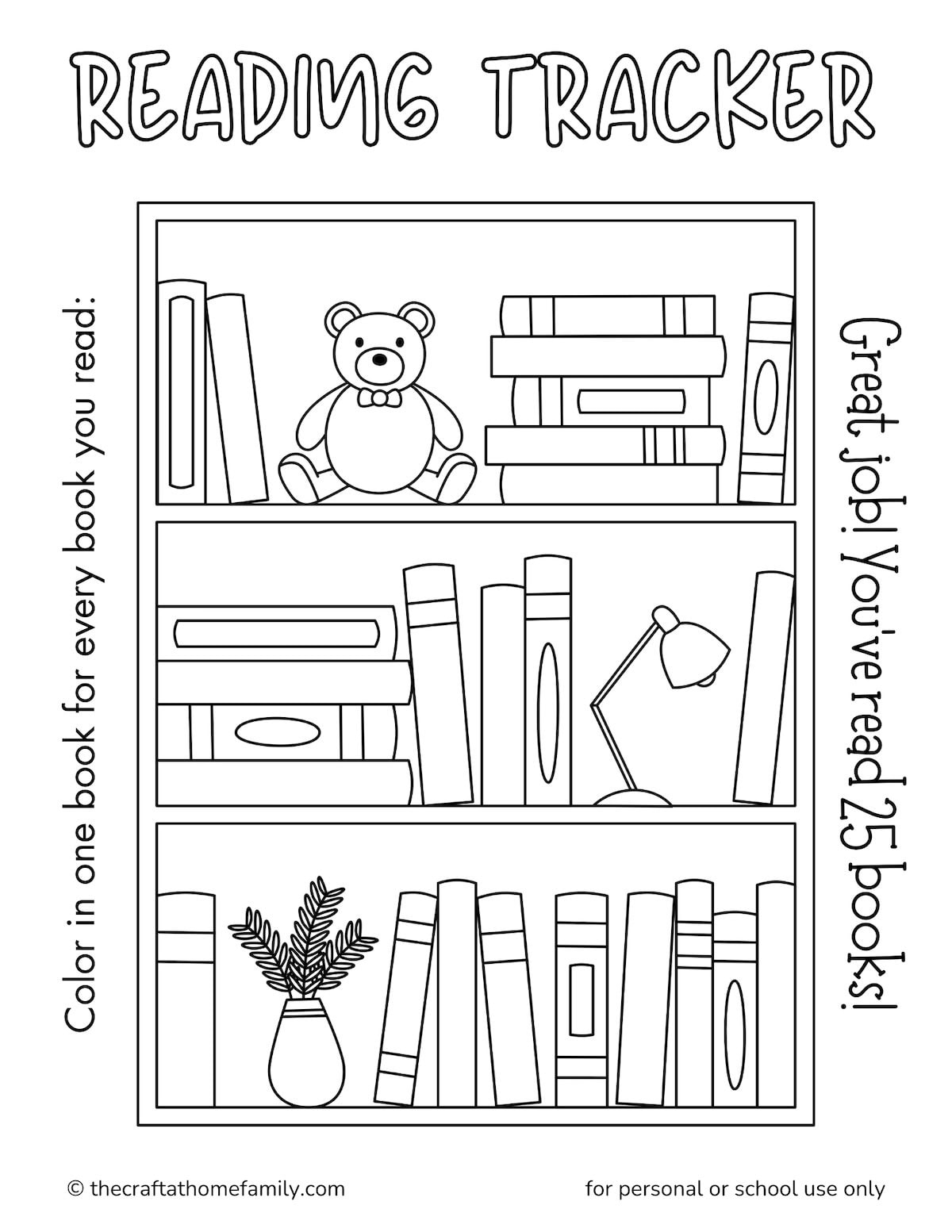 Free Printable Reading Trackers The Craft at Home Family