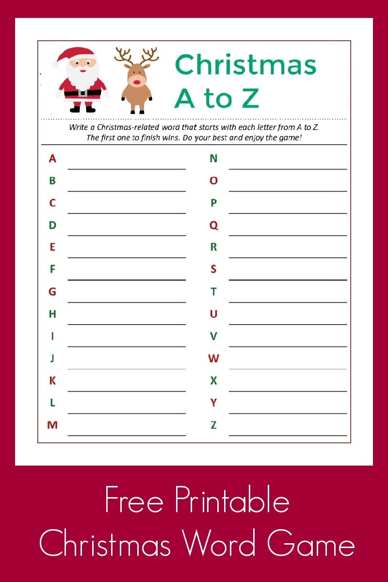 Free Printable Santas Christmas Word Game Mama Likes This Worksheets Library