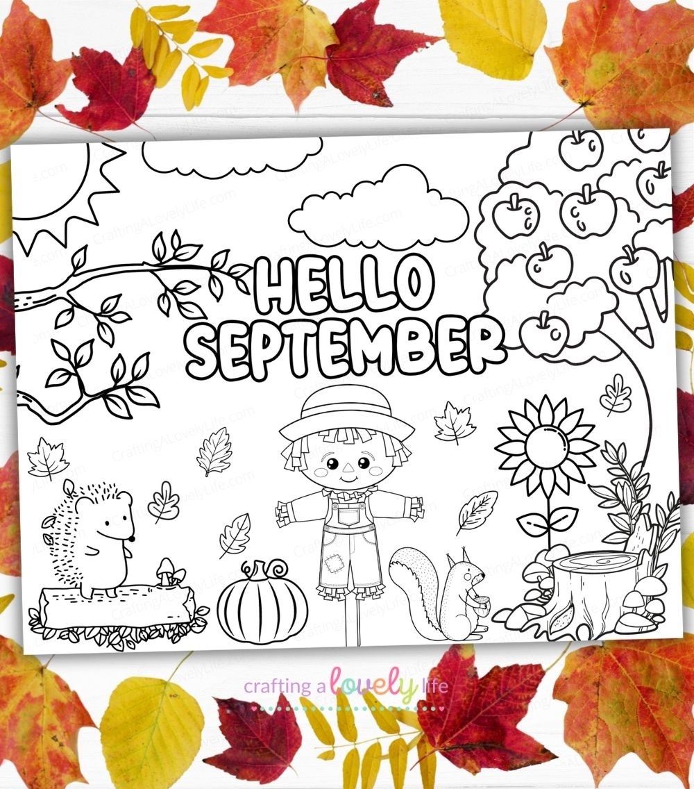 Free Printable September Coloring Page
