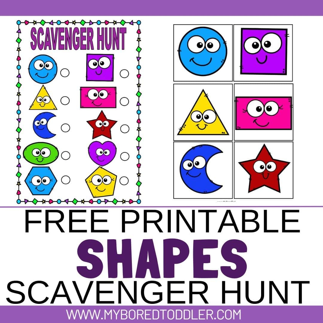 Free Printable Shapes Scavenger Hunt Toddler Preschool My Bored 
